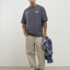 Black Oversized Fit Washed Otaru T-Shirt