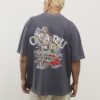 Black Oversized Fit Washed Otaru T-Shirt