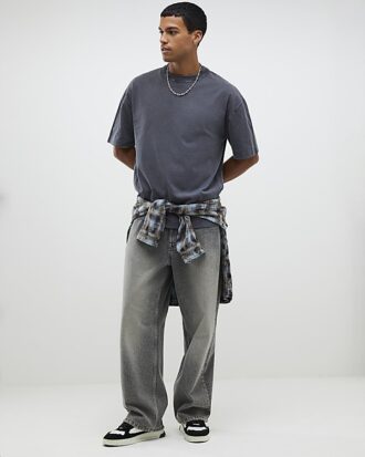 Black Oversized Fit Washed T-Shirt