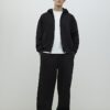 Black Oversized Fit Zip Through Hoodie