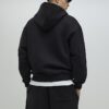 Black Oversized Fit Zip Through Hoodie