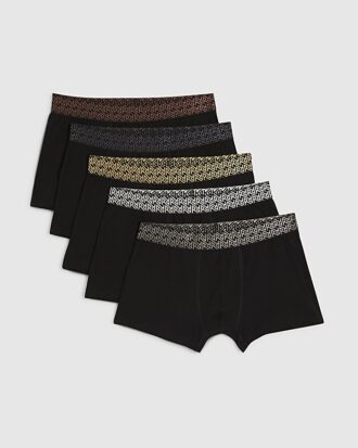Black Pack Of 5 Metallic RR Trunks