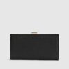 Black Panelled Monogram Clip Top Purse