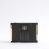 Black Panelled Monogram Purse