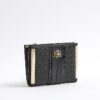 Black Panelled Monogram Purse