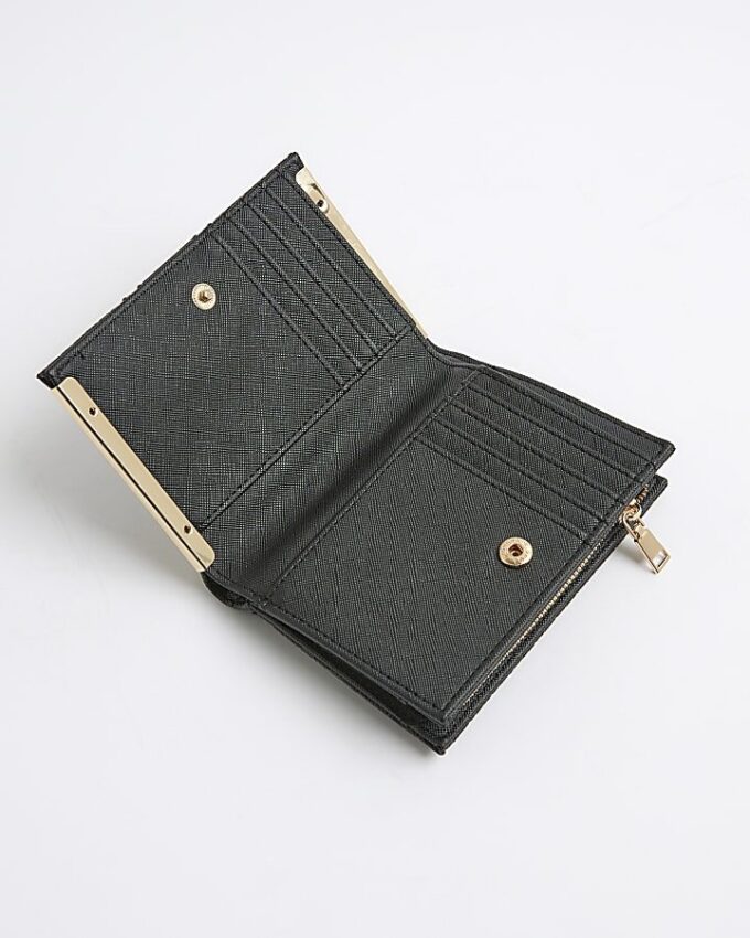 Black Panelled Monogram Purse