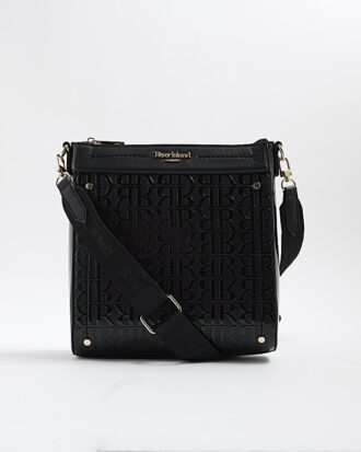 Black Patent Monogram Messenger Bag