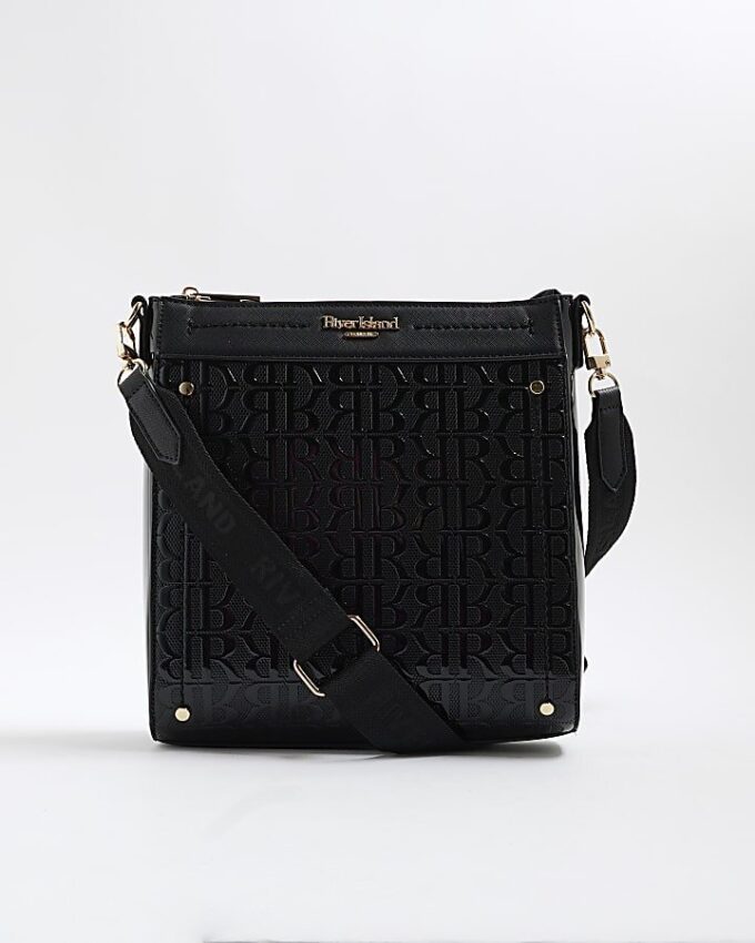 Black Patent Monogram Messenger Bag