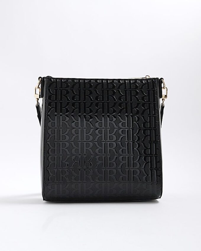 Black Patent Monogram Messenger Bag