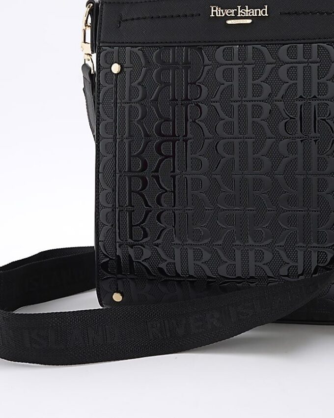 Black Patent Monogram Messenger Bag