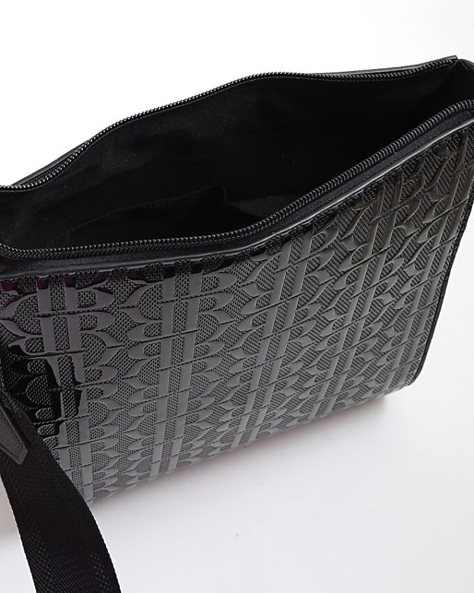 Black Patent Monogram Messenger Bag