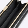 Black Patent RI Monogram Panelled Purse