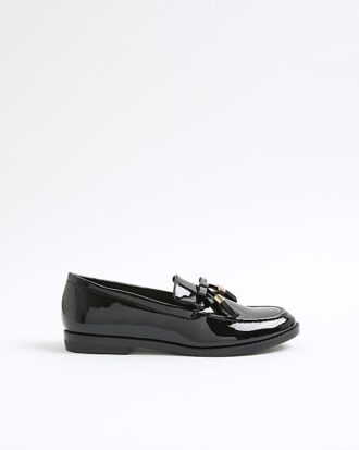 Black Patent Tassel Loafers