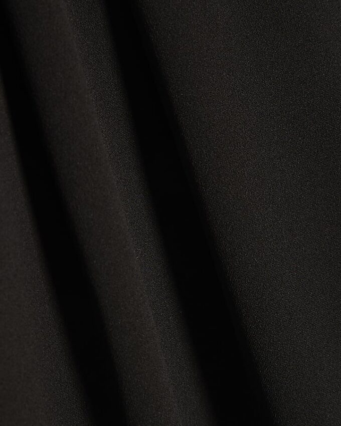 Black Pleated Tapered Trousers