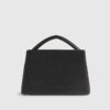 Black Pocket Front Charm Tote Bag