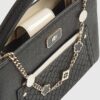Black Pocket Front Charm Tote Bag