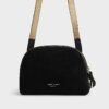 Black Pony Hair Leather Zebra Cross Body Bag