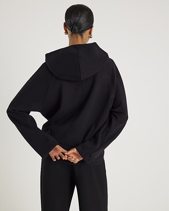 Black Premium Long Sleeve Hoodie