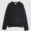 Black Premium Long Sleeve Tie Front Top