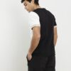 Black Premium Slim Fit Blocked T-shirt