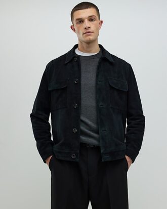 Black Premium Suede Western Jacket