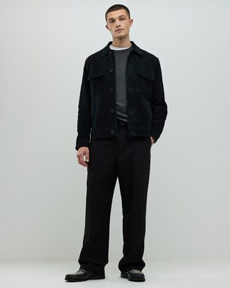 Black Premium Suede Western Jacket