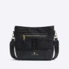 Black Quilted Webbing Front Cross Body Bag