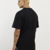 Black Regular Fit Curve Hem T-Shirt