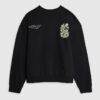 Black Regular Fit Japanese Snake Sweatshirt