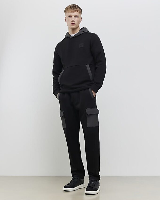 Black Regular Fit Luminis Badge Hoodie