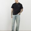 Black Regular FIt Membership Floral T-Shirt