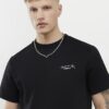 Black Regular FIt Membership Floral T-Shirt