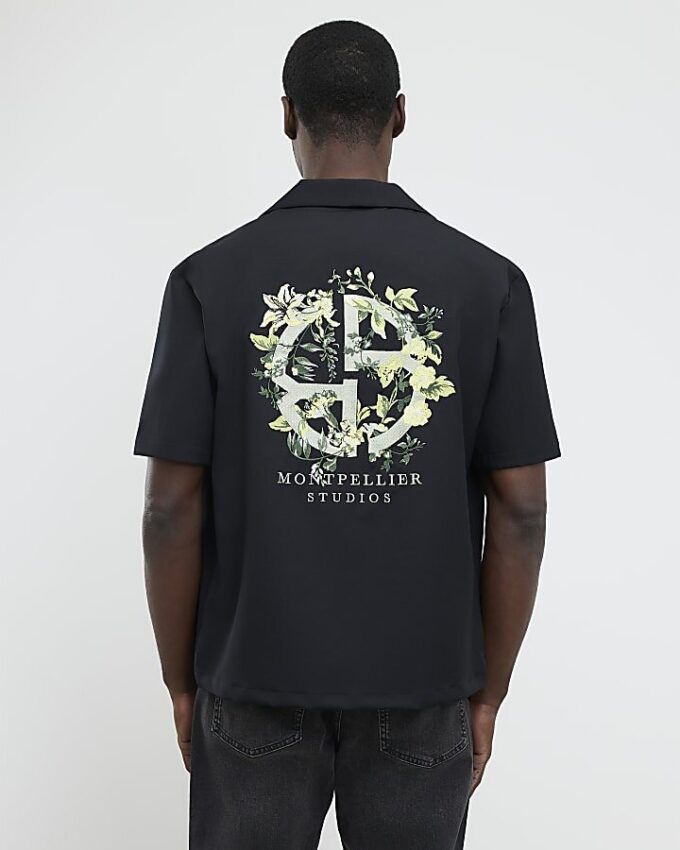 Black Regular Fit Montpellier Studios Shirt