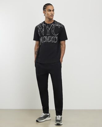 Black Regular Fit NYC MCMXII T-Shirt