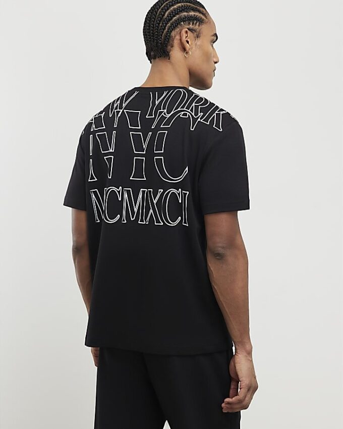 Black Regular Fit NYC MCMXII T-Shirt