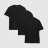 Black Regular Fit Pack Of 3 T-Shirts