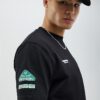 Black Regular Fit Penrose Crest T-Shirt