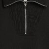 Black Regular Fit Ribbed Sweatshirt