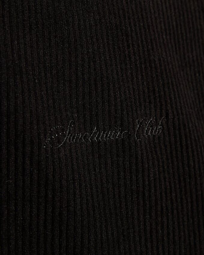 Black Regular Fit Sanctuaire Corduroy T-Shirt