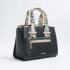 Black RI Monogram Grab Handle Tote Bag