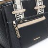 Black RI Monogram Grab Handle Tote Bag