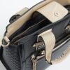 Black RI Monogram Grab Handle Tote Bag