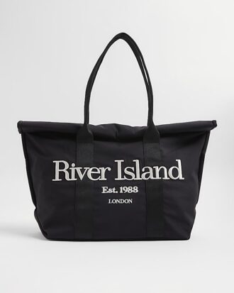 Black Roll Top Holdall Bag