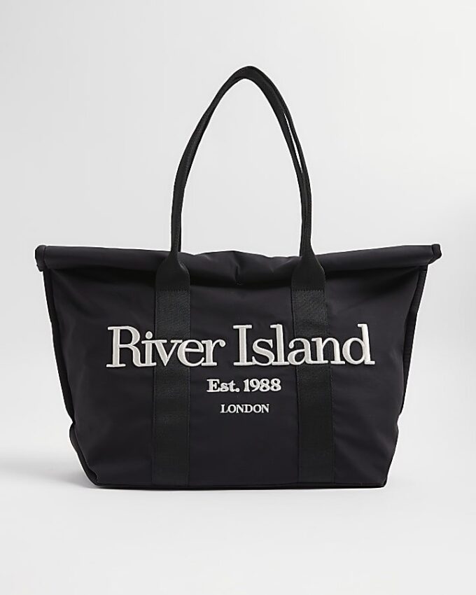 Black Roll Top Holdall Bag