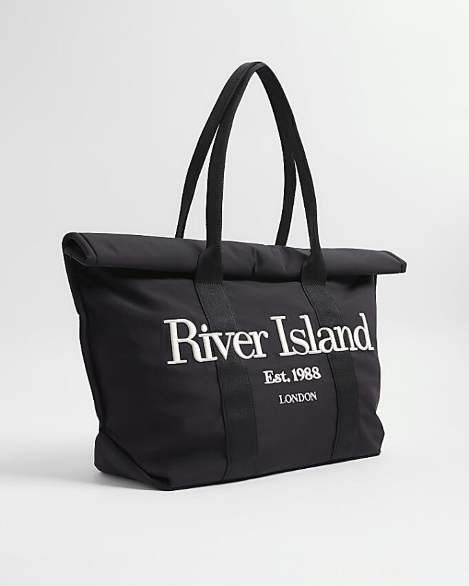 Black Roll Top Holdall Bag