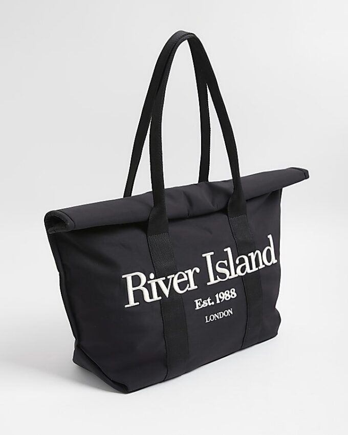 Black Roll Top Holdall Bag