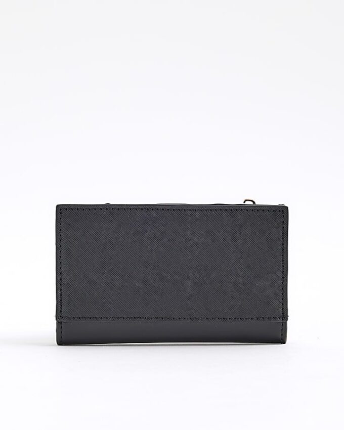 Black RR Monogram Embossed Mini Purse