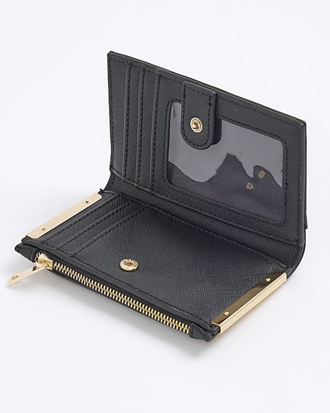 Black RR Monogram Embossed Mini Purse