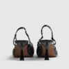 Black Ruched Bow Court Heels