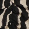 Black Ruched Wavy Print Mesh Top